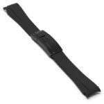r.rx1 .1.mb Main Black Black Clasp StrapsCo Silicone Rubber Replacement Watch Band Strap For Rolex With Curved Ends