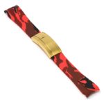 r.rx7 .6.yg Angle Red Camo Yellow Gold Clasp StrapsCo Fitted Camo Rubber Watch Band Strap