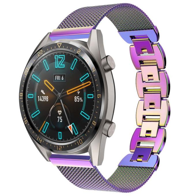 s.m17.abc .18 Main Opal Purple StrapsCo Metal Link Mesh Watch Band Strap for Samsung Galaxy Watch 3 45mm Watch 46mm 22mm