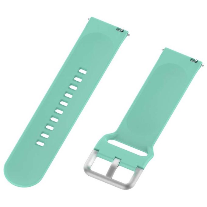 s.r20.11a Angle Mint StrapsCo Buckle and Tuck Silicone Rubber Watch Band Strap for Samsung Galaxy Watch Active Gear 20mm 22mm