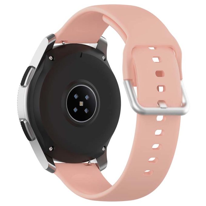 S.r20.13 Back Pink StrapsCo Buckle And Tuck Silicone Rubber Watch Band Strap For Samsung Galaxy Watch Active Gear 20mm 22mm