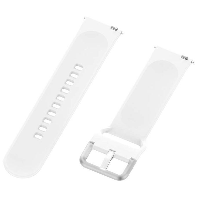 S.r20.22 Angle White StrapsCo Buckle And Tuck Silicone Rubber Watch Band Strap For Samsung Galaxy Watch Active Gear 20mm 22mm