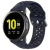 s.r21.5 Main Blue StrapsCo Buckle and Tuck Perforated Silicone Rubber Watch Strap for Samsung Galaxy Watch Active 20mm 22mm