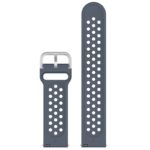 s.r21.7 Up Grey StrapsCo Buckle and Tuck Perforated Silicone Rubber Watch Strap for Samsung Galaxy Watch Active 20mm 22mm