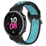 s.r22.1.11a Main Black Mint StrapsCo Buckle and Tuck Perforated Rubber Strap for Samsung Galaxy Watch Active 20mm 22mm