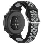 s.r22.1.7 Back Black Grey StrapsCo Buckle and Tuck Perforated Rubber Strap for Samsung Galaxy Watch Active 20mm 22mm