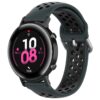 s.r22.11.1 Main Olive Green Black StrapsCo Buckle and Tuck Perforated Rubber Strap for Samsung Galaxy Watch Active 20mm 22mm