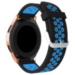 s.r23.1.5 Back Black Blue StrapsCo Perforated Silicone Rubber Watch Strap for Samsung Galaxy Watch Active Gear 20mm 22mm