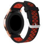 s.r23.1.6 Back Black Red StrapsCo Perforated Silicone Rubber Strap for Samsung Galaxy Watch Active Gear 20mm 22mm