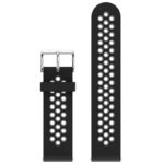 s.r23.1.7 Up Black Grey StrapsCo Perforated Silicone Rubber Strap for Samsung Galaxy Watch Active Gear 20mm 22mm