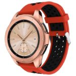 s.r23.6.1 Main Red Black StrapsCo Perforated Silicone Rubber Strap for Samsung Galaxy Watch Active 20mm 22mm