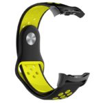 s.r24.1.10 Alt Black Yellow StrapsCo Pin and Tuck Perforated Silicone Rubber Watch Band Strap for Samsung Fit2 Fit2 Pro