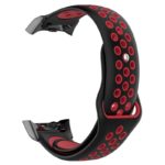 s.r24.1.6 Back Black Red StrapsCo Pin and Tuck Perforated Silicone Rubber Watch Band Strap for Samsung Fit2 Fit2 Pro