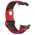 s.r24.6.1 Alt Red 7 Black StrapsCo Pin and Tuck Perforated Silicone Rubber Watch Band Strap for Samsung Fit2 Fit2 Pro