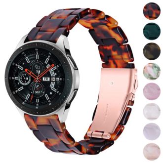 s.w1.2 Gallery Brown StrapsCo Marble Watch Band Strap for Samsung Galaxy Watch Active Gear 20mm 22mm