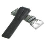 br6.7 DASSARI Croc Embossed Leather Watch Strap for Bell Ross in Grey with Brushed Buckle 3 1