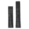 brt11.c.1.1.nb Up Black With Black Stitching No Clasp DASSARI Vantage Padded Crocodile Embossed Leather Watch Band Strap For Breitling 20mm 22mm 24mm