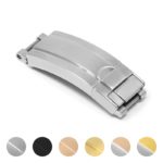 cl.rx2 .bs Gallery Brushed Silver StrapsCo Replacement Stainless Steel Deployant Clasp For Rolex 16mm