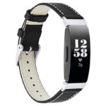 fb.l39.1 Main Black StrapsCo Slim Leather Watch Band Strap for Fitbit Inspire 2