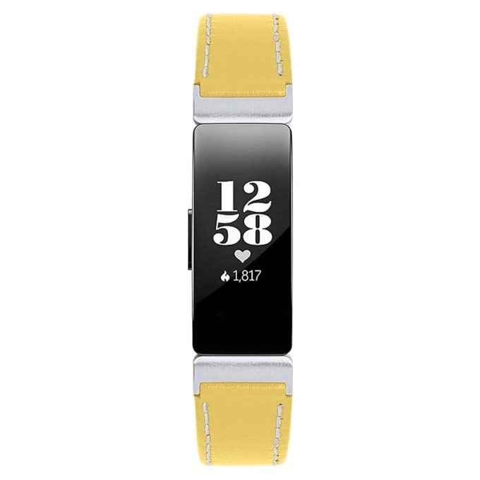 fb.l39.10 Alt Yellow StrapsCo Slim Leather Watch Band Strap for Fitbit Inspire 2