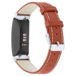 fb.l39.12 Back Orange StrapsCo Slim Leather Watch Band Strap for Fitbit Inspire 2