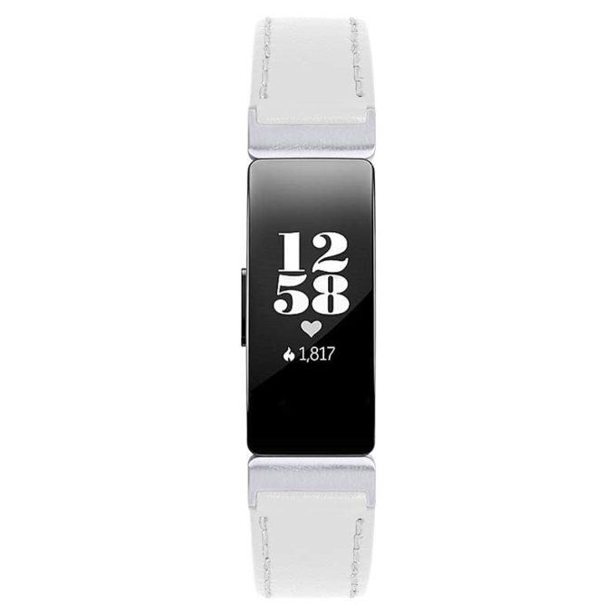 fb.l39.22 Alt White StrapsCo Slim Leather Watch Band Strap for Fitbit Inspire 2