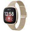 fb.m132.tg Main Retro Gold StrapsCo Slim Stainless Steel Mesh Watch Band Strap for Fitbit Versa 3 Fitbit Sense