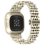 fb.m133.tg Back Retro Gold StrapsCo Stainless Steel Bracelet Watch Band w Hidden Clasp for Fitbit Versa 3 Fitbit Sense