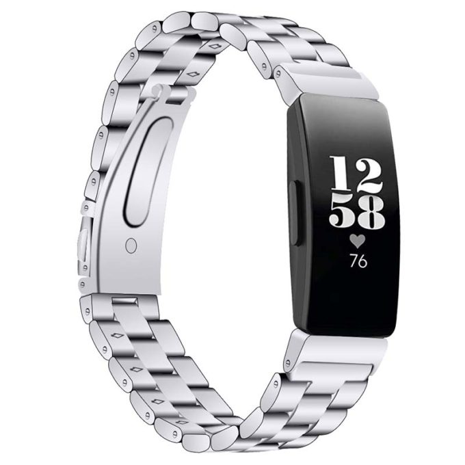 fb.m134.ss Main Silver StrapsCo Stainless Steel Links Watch Band Strap for Fitbit Inspire 2
