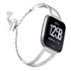 fb.m92.ss Main Silver StrapsCo Stainless Steel Adjustable Bracelet with Rhinestones for Fitbit Versa