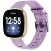 fb.ny19.18 Main Purple StrapsCo Canvas Watch Band Strap with Polished Silver Buckle for Fitbit Versa 3 Fitbit Sense