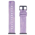 fb.ny19.18 Up Purple StrapsCo Canvas Watch Band Strap with Polished Silver Buckle for Fitbit Versa 3 Fitbit Sense