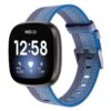 fb.ny19.5 Main Light Blue StrapsCo Canvas Watch Band Strap with Polished Silver Buckle for Fitbit Versa 3 Fitbit Sense