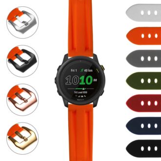 G.f745.r.pn1 22mm StrapsCo Heavy Duty Rubber Strap For Garmin Forerunner 745