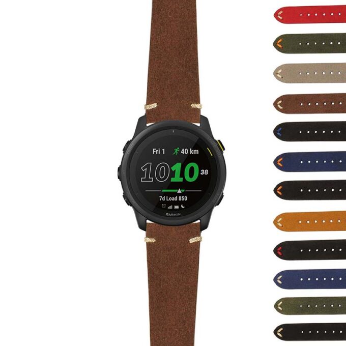 G.f745.st28 22mm StrapsCo Suede Strap Short Standard Long For Garmin Forerunner 745