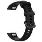 h.r7.1 Back Black StrapsCo Silicone Rubber Watch Band Strap for Huawei Honor Band 4