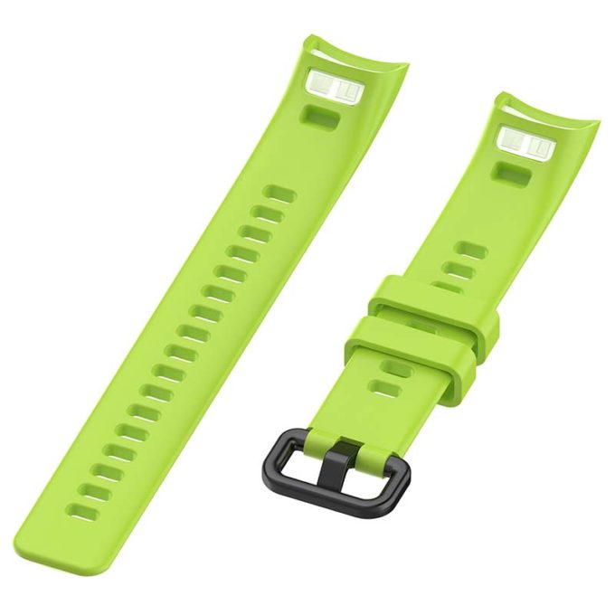 h.r7.11 Angle Lime Green StrapsCo Silicone Rubber Watch Band Strap for Huawei Honor Band 4