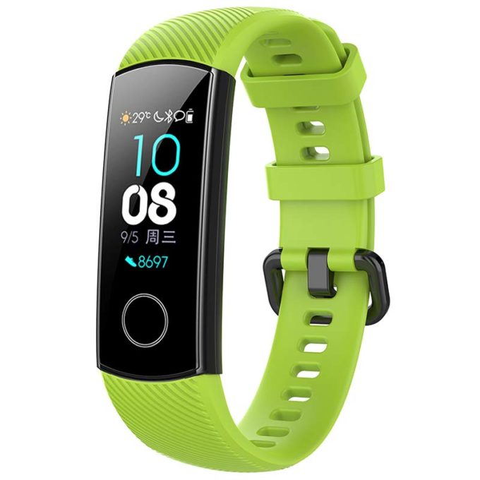 h.r7.11 Main Lime Green StrapsCo Silicone Rubber Watch Band Strap for Huawei Honor Band 4