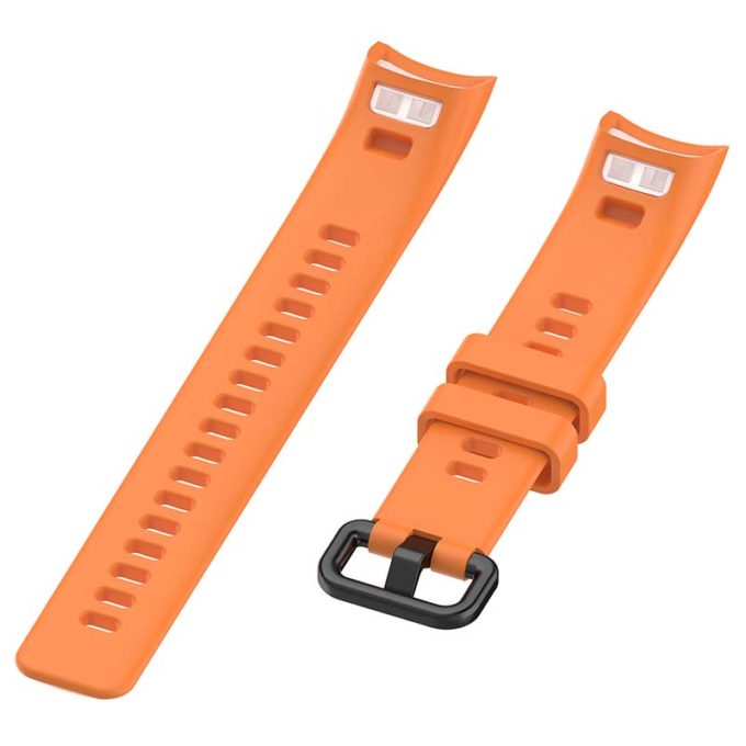 h.r7.12 Angle Orange StrapsCo Silicone Rubber Watch Band Strap for Huawei Honor Band 4