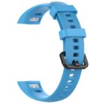 h.r7.5 Back Light Blue StrapsCo Silicone Rubber Watch Band Strap for Huawei Honor Band 4
