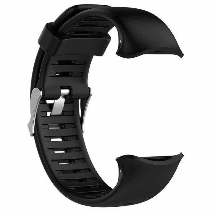 p.r9.1 Alt Black StrapsCo Silicone Rubber Watch Band Strap for Polar Vantage V