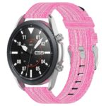 s.ny6 .13 Main Pink StrapsCo Canvas Strap w Polished Silver Buckle for Samsung Galaxy Watch Active 20mm 22mm