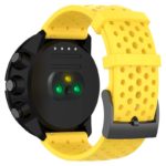 su.r28.10 Back Yellow StrapsCo Perforated Silicone Rubber Watch Band Strap for Suunto 9