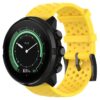 su.r28.10 Main Yellow StrapsCo Perforated Silicone Rubber Watch Band Strap for Suunto 9