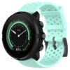 su.r28.11a Main Mint StrapsCo Perforated Silicone Rubber Watch Band Strap for Suunto 9