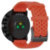 su.r28.12a Back Dark Orange StrapsCo Perforated Silicone Rubber Watch Band Strap for Suunto 9