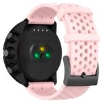su.r28.13 Back Pink StrapsCo Perforated Silicone Rubber Watch Band Strap for Suunto 9