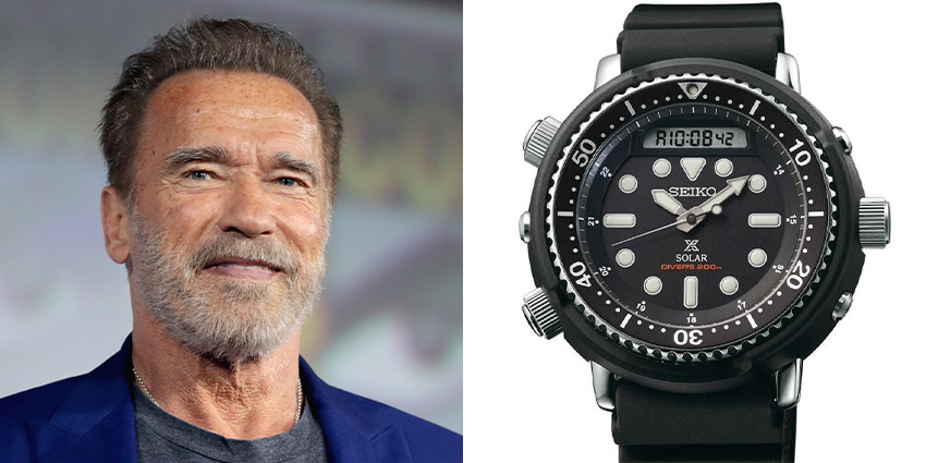 Affordable Watches Worn By Celebrities Arnold Schwarzenegger Seiko H558 5009 Arnie