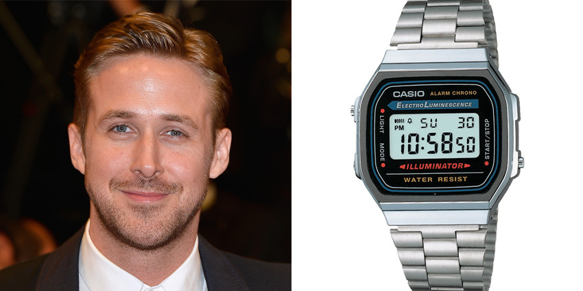 Affordable Watches Worn By Celebrities Ryan Gosling Casio A168wa