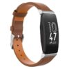 Fb.l40.2 Main Brown StrapsCo Slim Leather Watch Band Strap For Fitbit Inspire 2